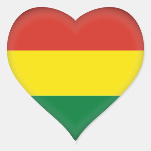 Bolivia Bolivian Flag Heart Sticker