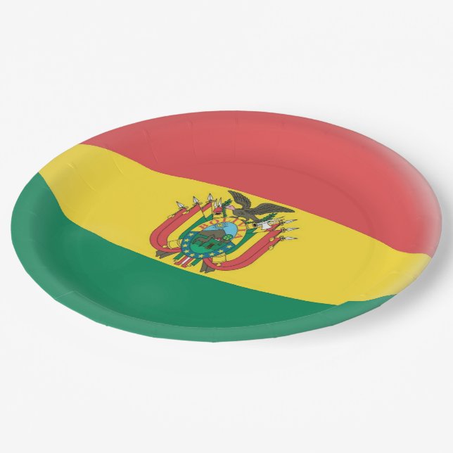 Bolivia Bolivian Flag Paper Plates (Angled)