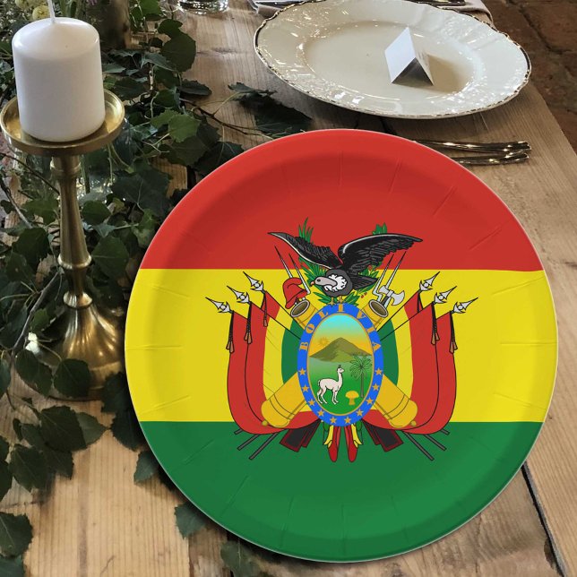 Bolivia, Bolivian Flag party, birthday /sport Paper Plates (Creator Uploaded)
