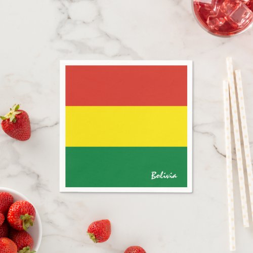 Bolivia  Bolivian Flag party fashion sports fans Napkins