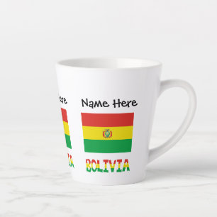 Bolivia Bolivian Flag Personalized  Latte Mug