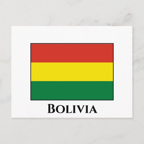 Bolivia Bolivian Flag Postcard