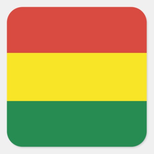 Bolivia Bolivian Flag Square Sticker