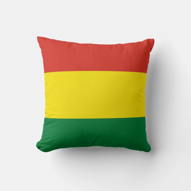 Bolivia (Bolivian) Flag Throw Pillow (Front)
