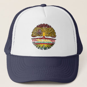 Bolivia Bolivian Spain Spanish Tree Roots Flag Trucker Hat