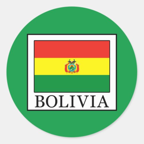 Bolivia Classic Round Sticker