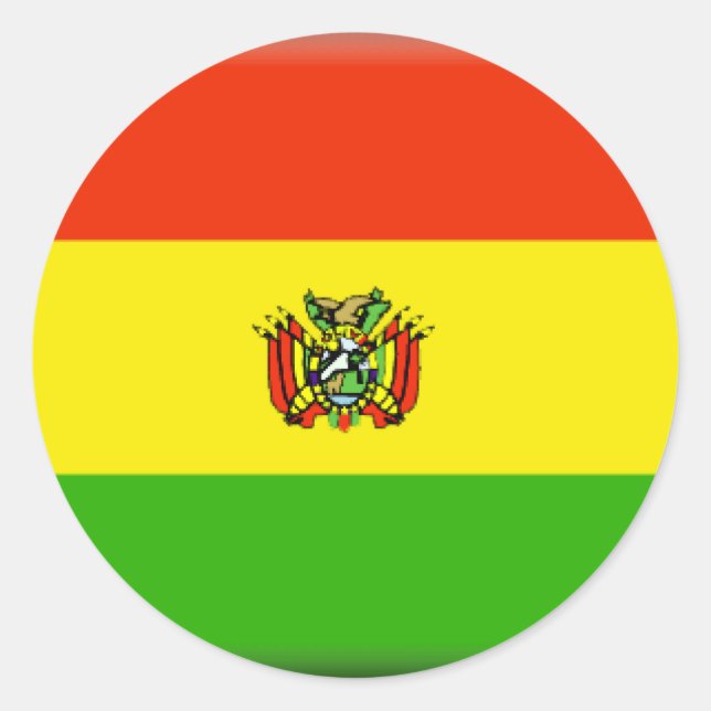 Bolivia Classic Round Sticker (Front)
