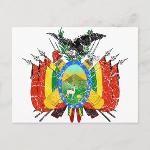 Bolivia Coat Of Arms Postcard
