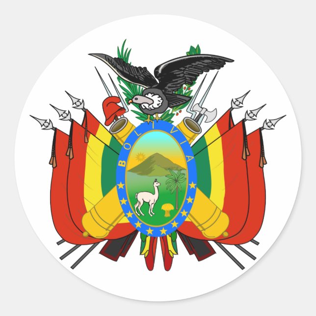 Bolivia Coat of Arms Sticker (Front)