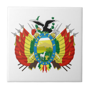 Bolivia country coat arms symbol emblem flag ceramic tile