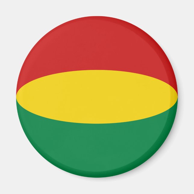 Bolivia Fisheye Flag Magnet (Front)
