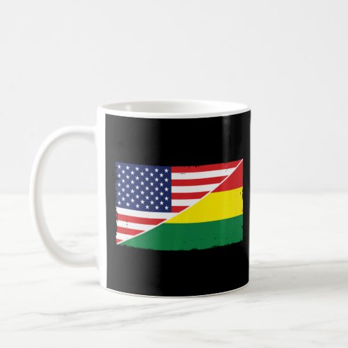 Bolivia Flag And Usa Flag Roots Bolivian Ancestry  Coffee Mug