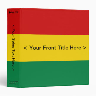 Bolivia Flag Binder