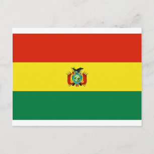 Bolivia Flag BO Postcard