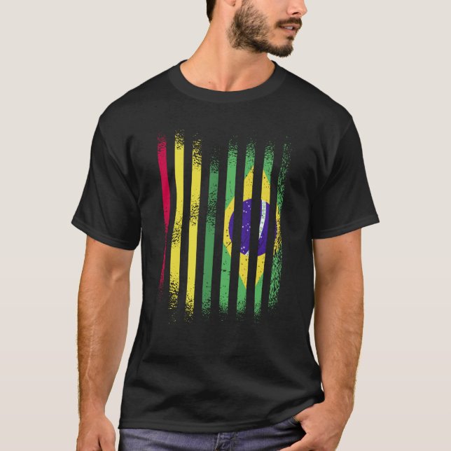 Bolivia Flag Brazil Grown Country Flags Stripes T-Shirt (Front)
