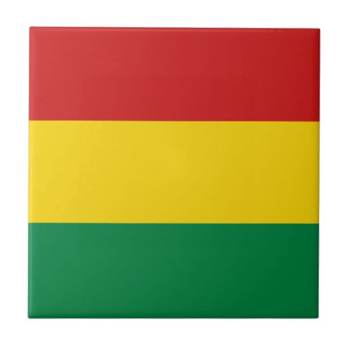 Bolivia Flag Ceramic Tile