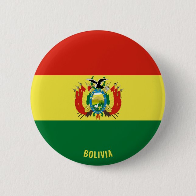 Bolivia Flag Charming Patriotic Button (Front)