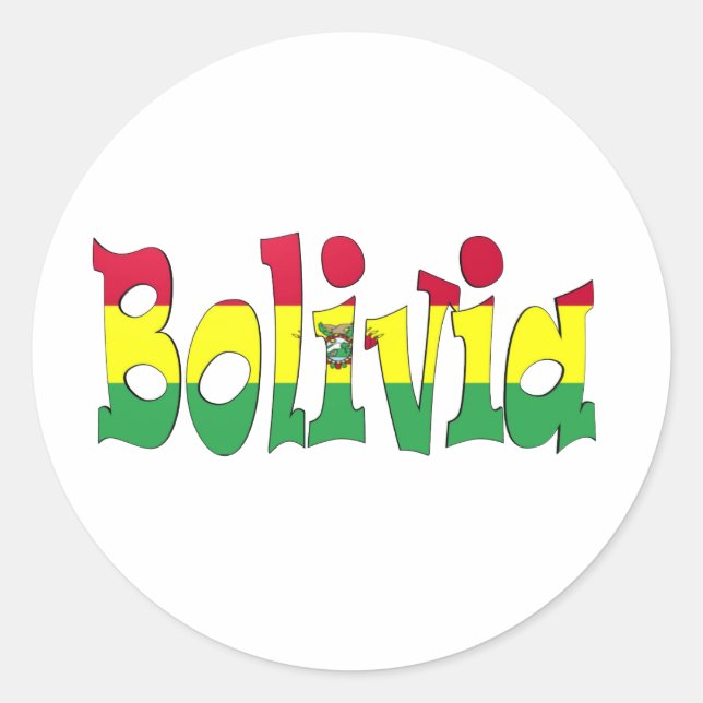 Bolivia Flag Classic Round Sticker (Front)