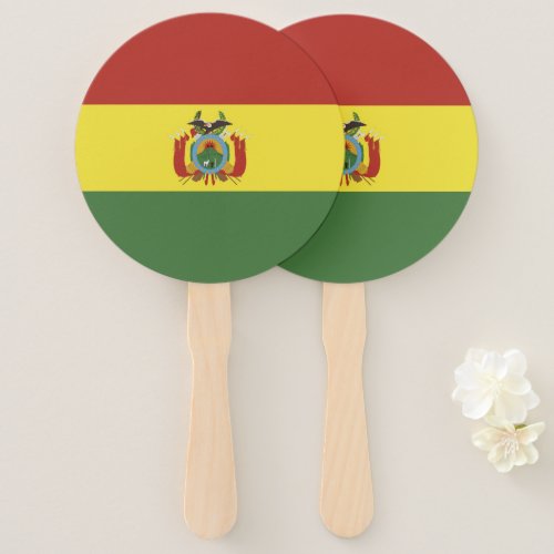 Bolivia flag hand fan