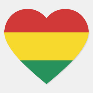 Bolivia Flag Heart Sticker