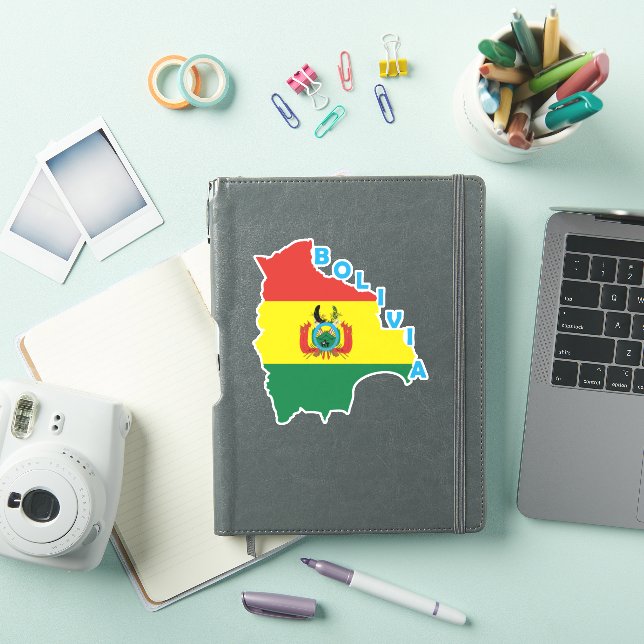 Bolivia Flag In The Country Map Sticker (iPad Cover)