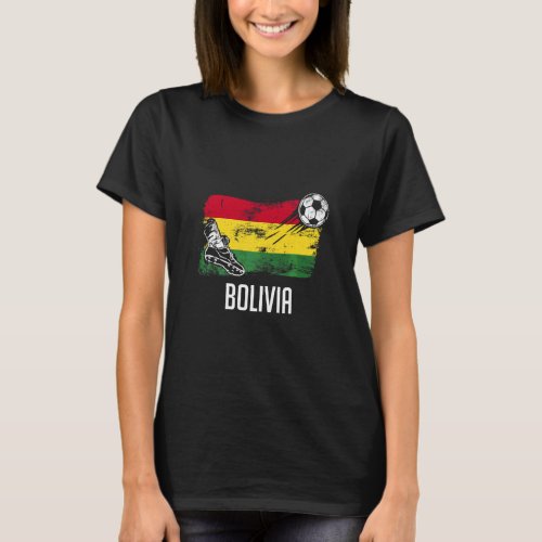 Bolivia Flag Jersey Bolivian Soccer Team Bolivian  T_Shirt