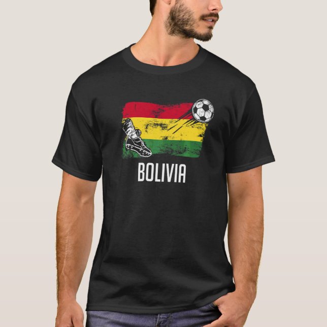 Bolivia Flag Jersey Bolivian Soccer Team Bolivian T-Shirt (Front)
