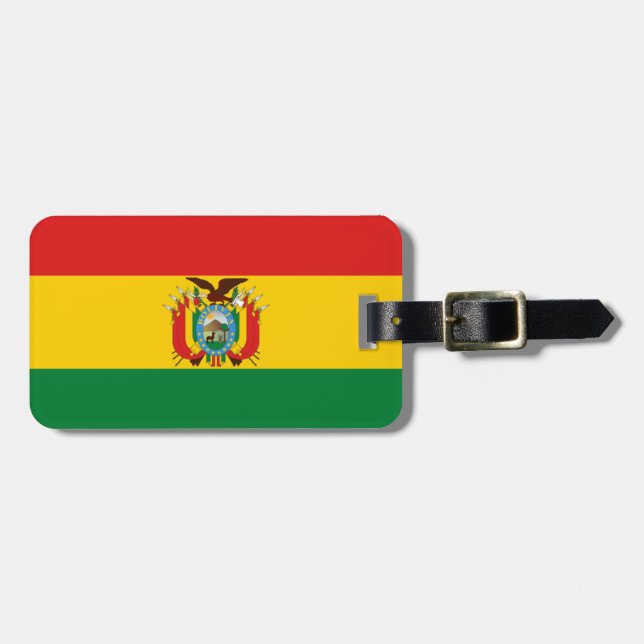 Bolivia flag luggage tag (Front Horizontal)