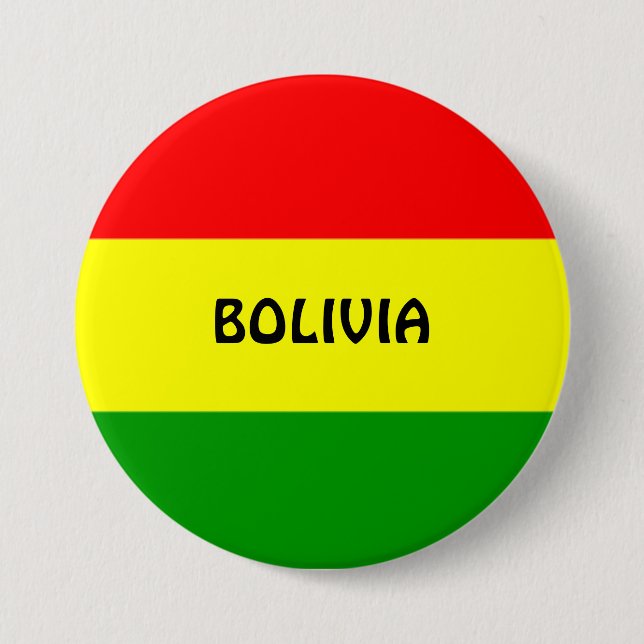 BOLIVIA: Flag of Bolivia Button (Front)