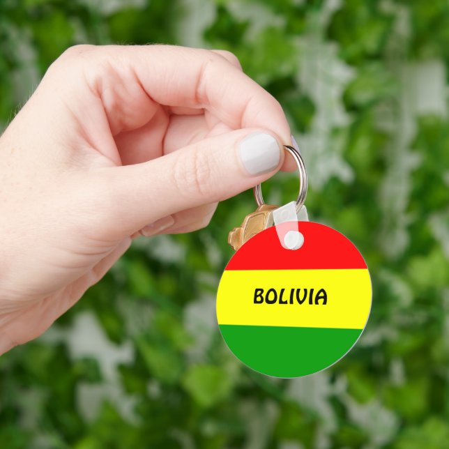 BOLIVIA: Flag of Bolivia keychain (Hand)