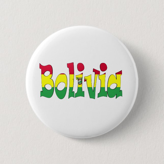 Bolivia Flag Pinback Button (Front)