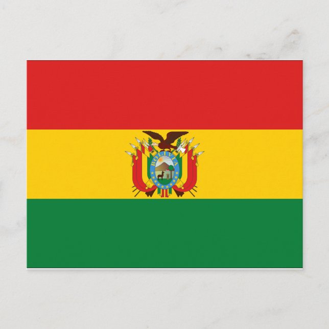Bolivia Flag Postcard (Front)
