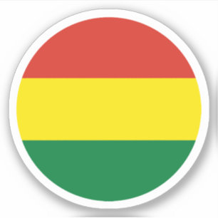Bolivia Flag Round Sticker