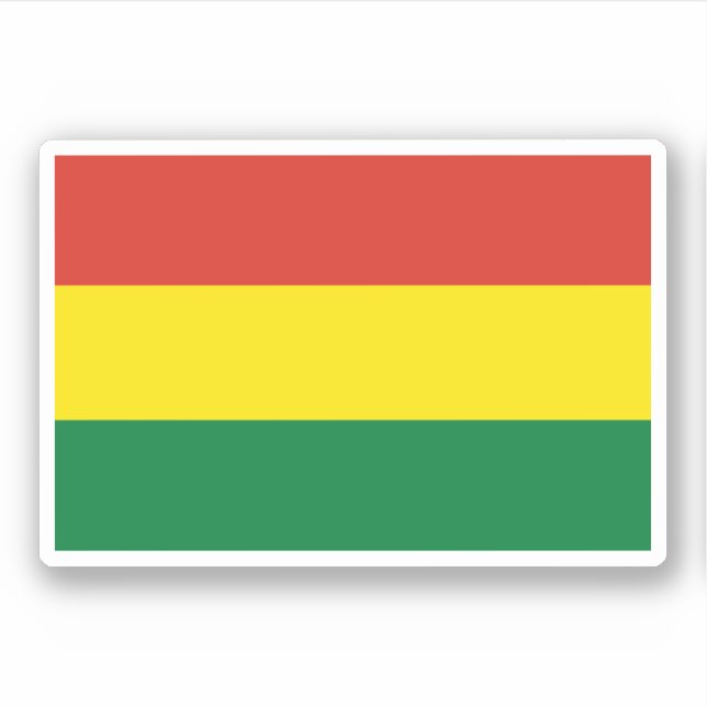 Bolivia Flag Sticker (Front)