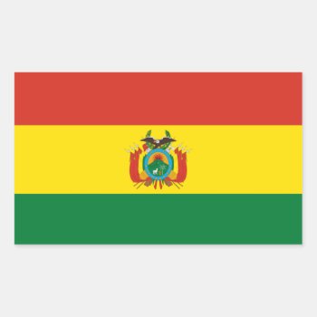 Bolivia* Flag Sticker  Bandera De Bolivia by Azorean at Zazzle