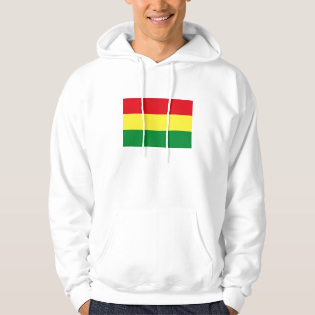 Bolivia Flag T-shirt Hoodie (Front)