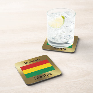 Bolivia Flag+Text Coaster