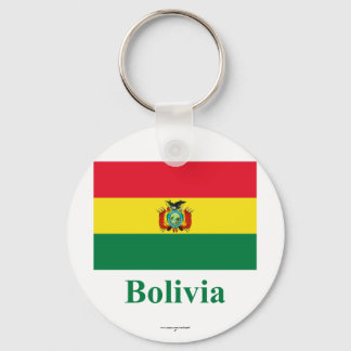 Bolivia Flag with Name Keychain