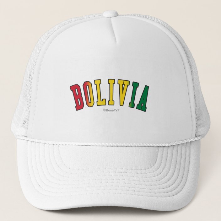 Bolivia in National Flag Colors Hat