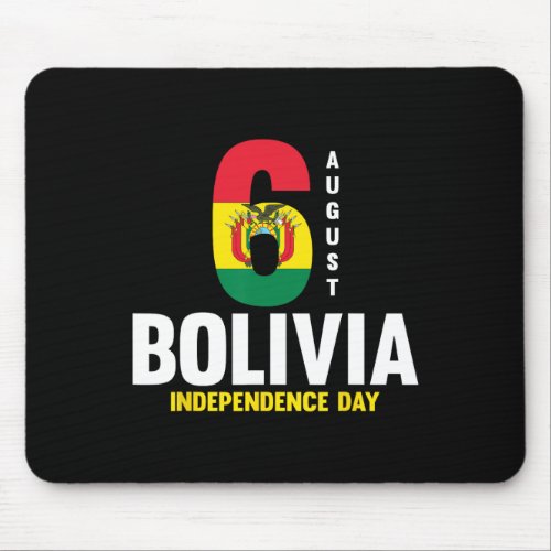 Bolivia Independence Day 6th August Bolivian Flag  Mouse Pad