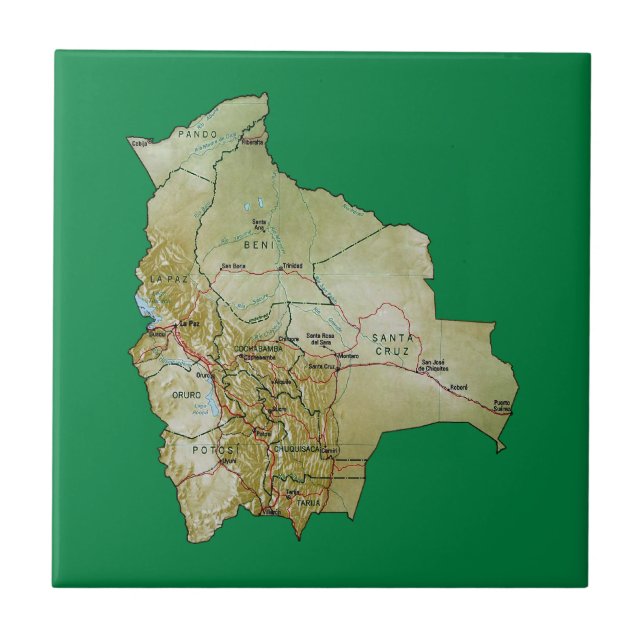 Bolivia Map Tile (Front)