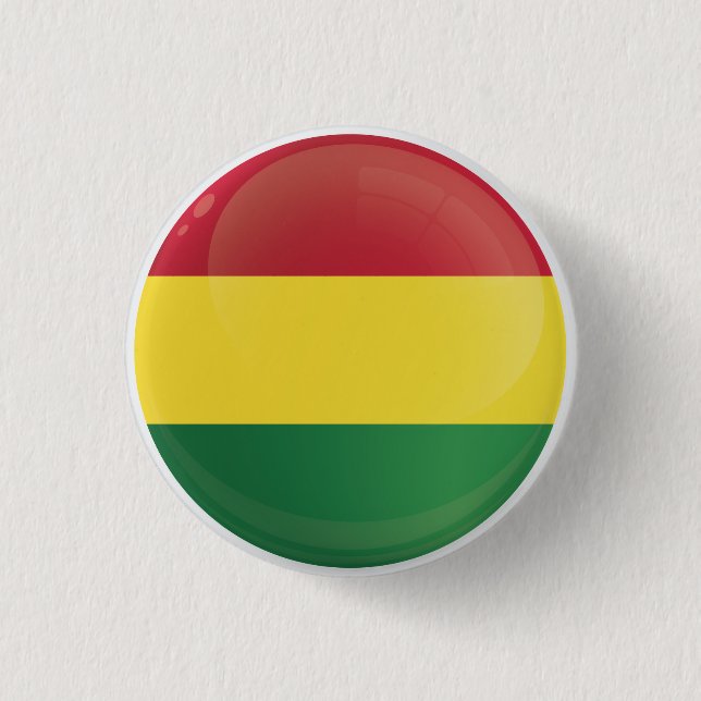 Bolivia  Round Icon Flag  Button (Front)