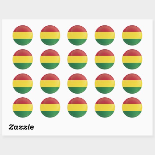 Bolivia  Round Icon Flag  Classic Round Sticker