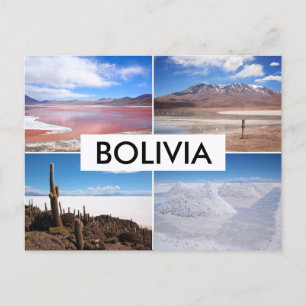 Bolivia Salar de Uyuni collage postcard