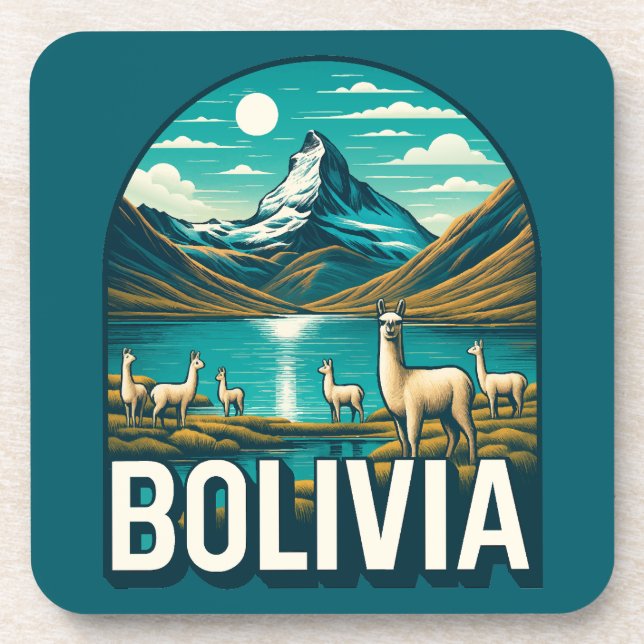 Bolivia South America Beverage Coaster (Front)