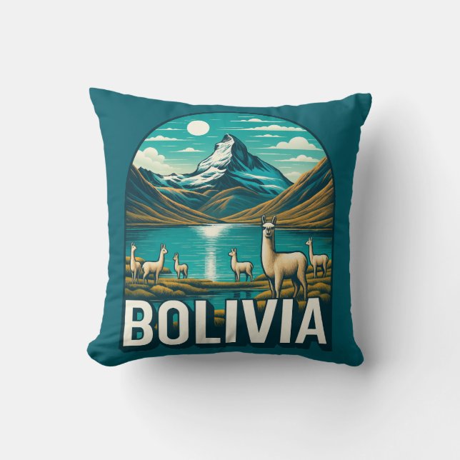 Bolivia South America Throw Pillow (Front)