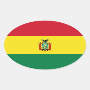 Bolivia State Flag Oval Sticker