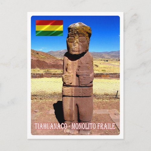 Bolivia _ Tiahuanaco _ Monolito Fraile _ Postcard