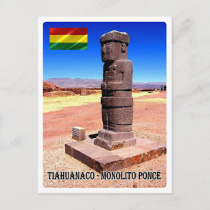 Bolivia - Tiahuanaco - Monolito - Ponce - Postcard
