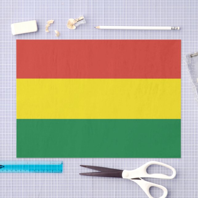 Bolivia tissue paper, Bolivian Flag tissue paper (Craft)